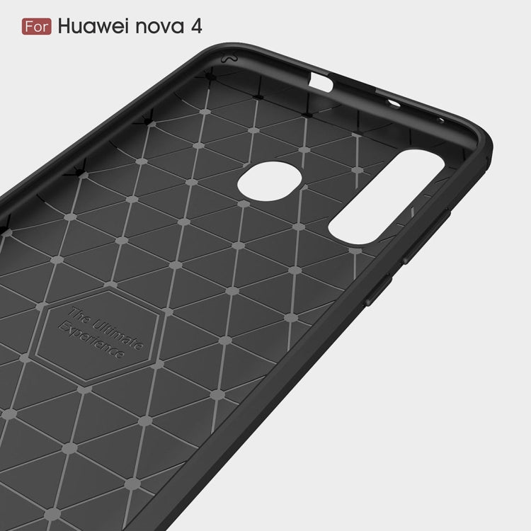 Custodia in TPU fibra di carbonio per Huawei Nova 4