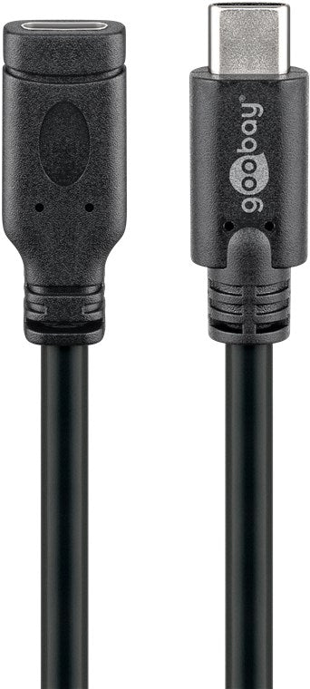 Prolunga USB-C USB 3.1 Gen 1 1 m nero