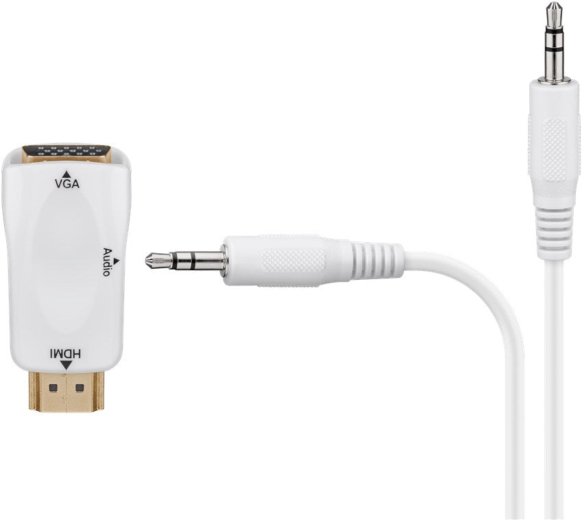 Adattatore compatto HDMI/VGA con audio dorato