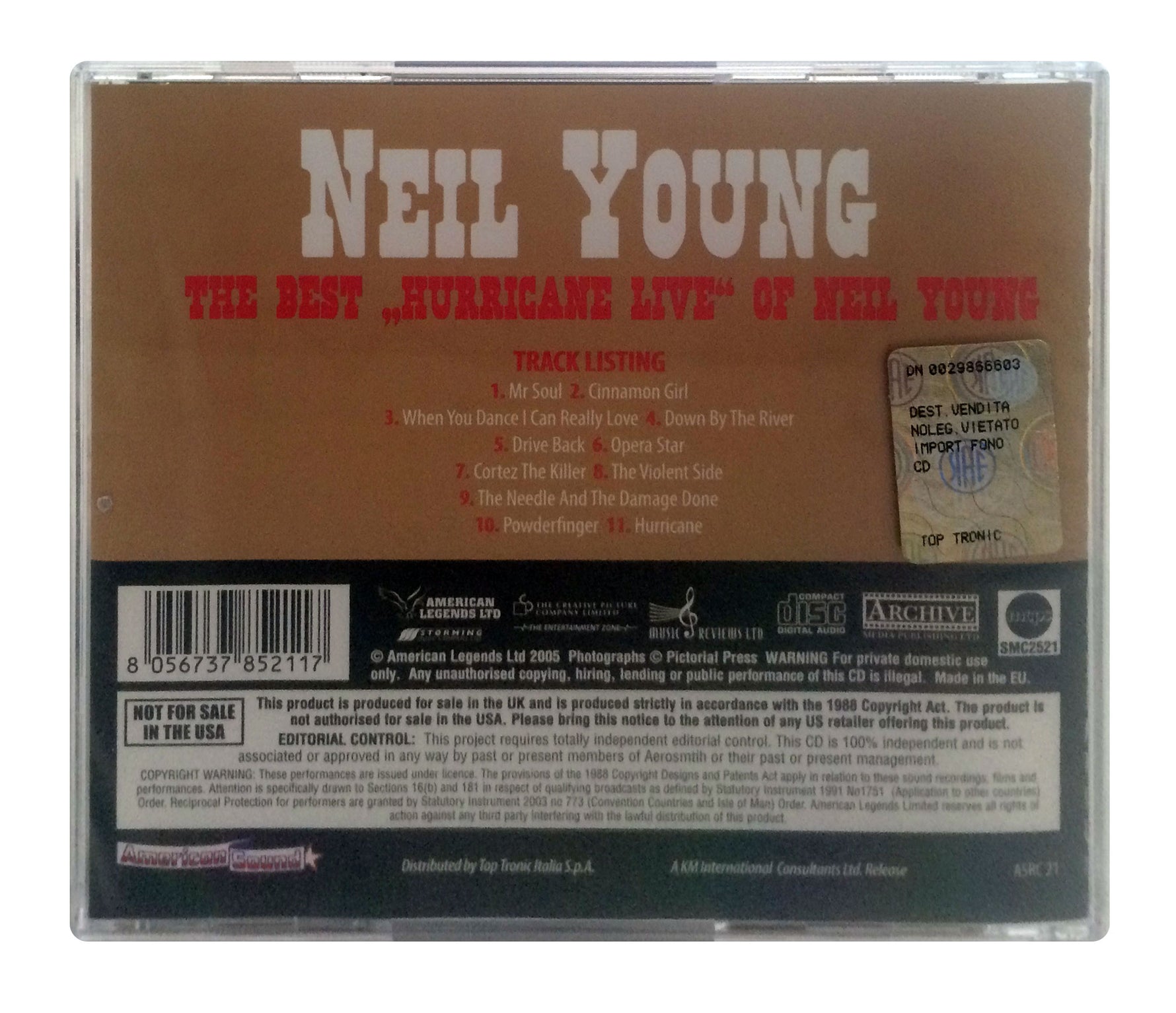 CD Musicale - Neil Young - The best Hurricane Live