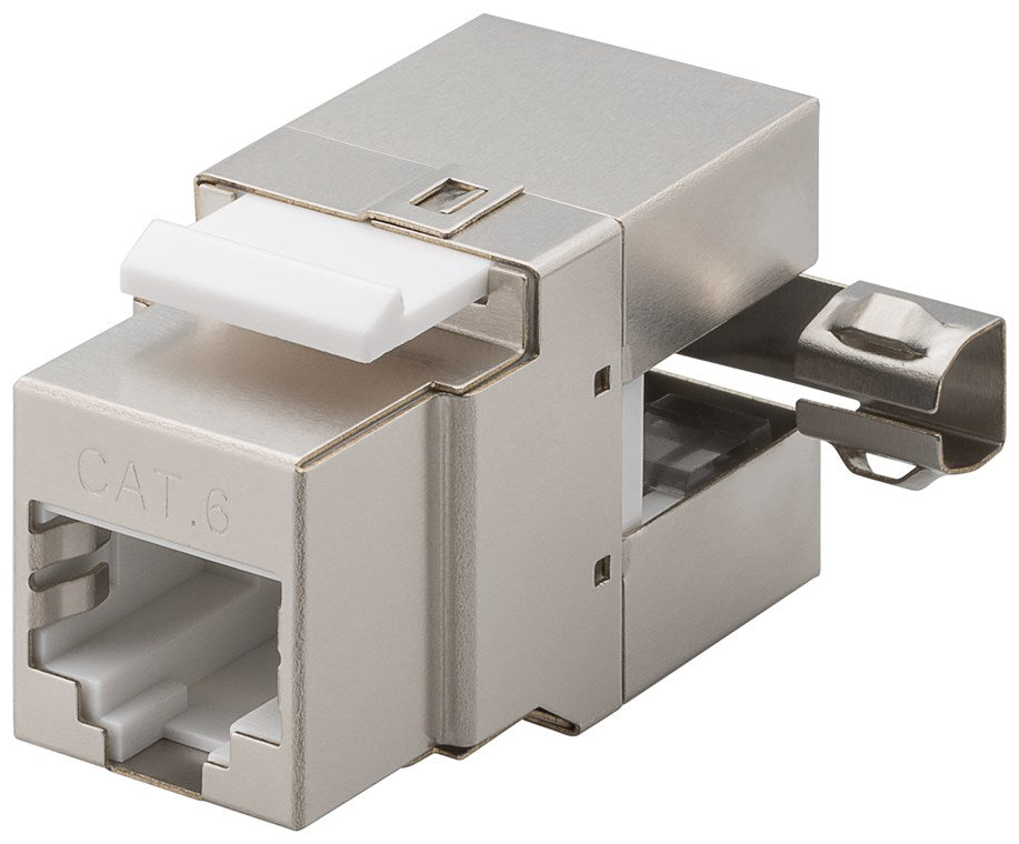 Modulo Keystone RJ45 CAT 6 STP 250 MHz larghezza 174 mm IDC connettori montaggio senza attrezzi uscita angolata a 90°