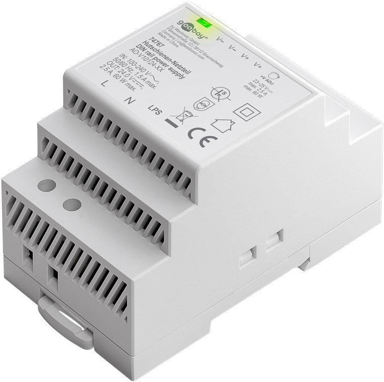 Alimentatore per guida DIN 24VCC 2,5A 60W 74767 4040849747670 F1010