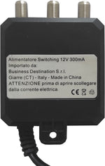 Alimentatore antenna TV 12V 300mA 2 uscite 8053323551935 MT200