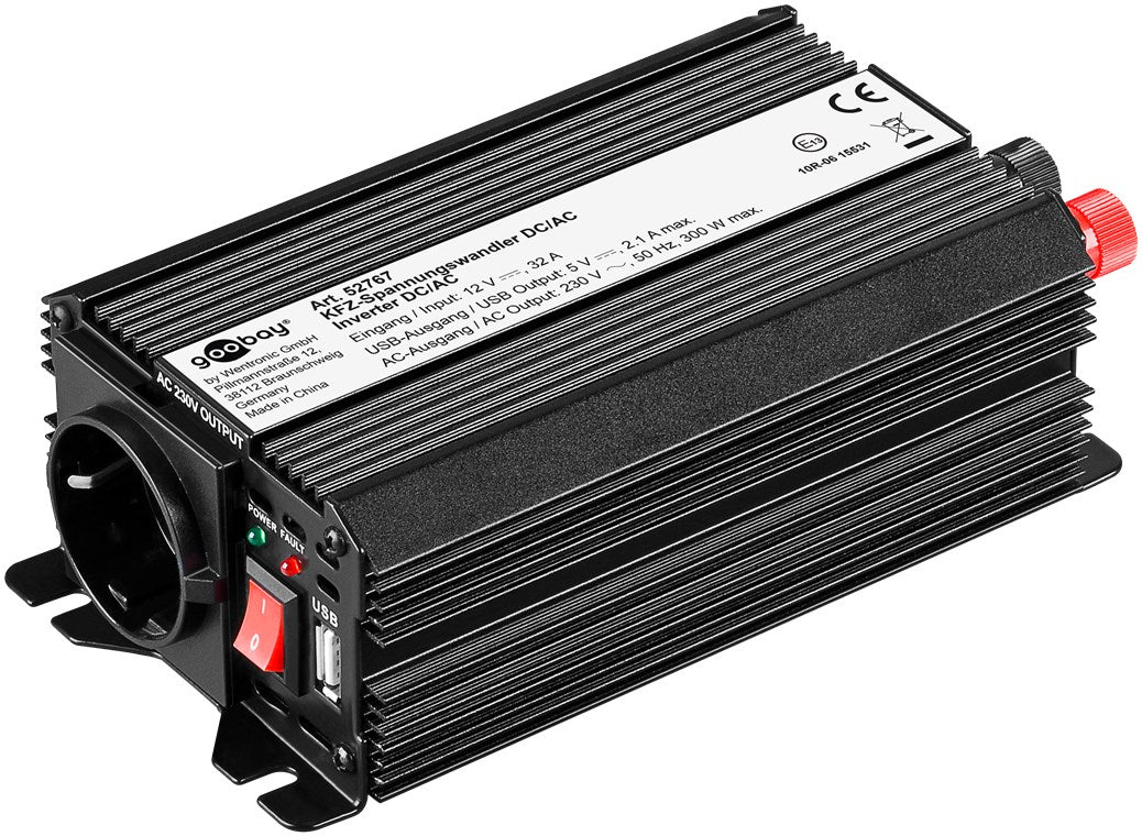 Inverter Soft Start Onda Sinusoidale Modificata DC/AC 12 V - 230 V/300 W USB