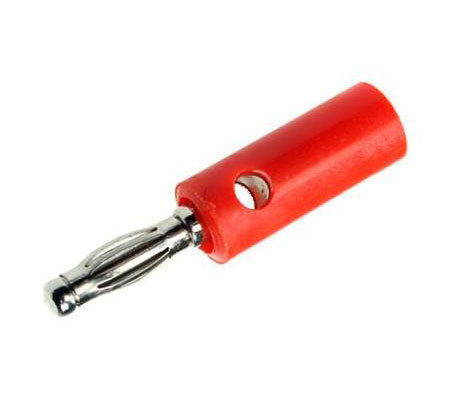 Connettore banana 4mm maschio - rosso