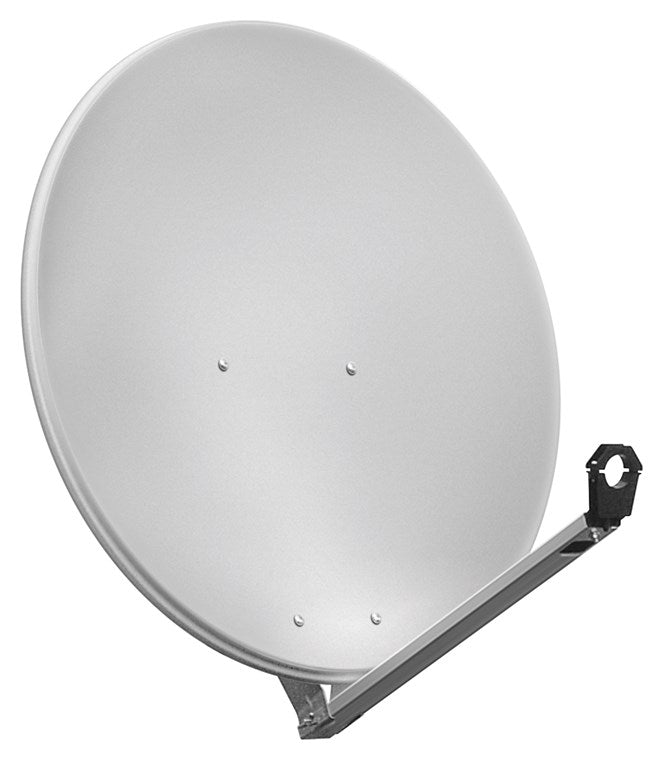 Antenna satellitare in alluminio da 80 cm per partecipanti singoli o multipli con un braccio di alimentazione particolarmente stabile che sfida ogni tempesta