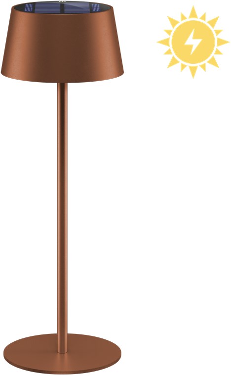 Lampada da tavolo solare a LED senza fili bronzo
