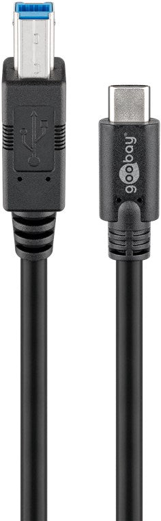 Cavo Cavo USB 3.0 da USB-C a tipo B nero