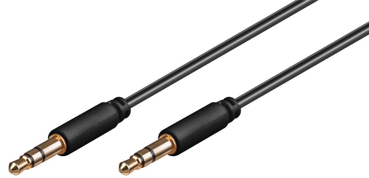 Cavo di collegamento audio AUX 35 mm stereo a 3 pin sottile CU Spina 35 mm 3-pin stereo - Spina 35 mm 3-pin stereo 0.5 m