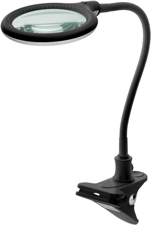 LED lampada d'ingrandimento con morsetto 6 W nero