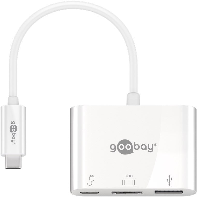 Adattatore multiporta USB-C a HDMI PD bianco