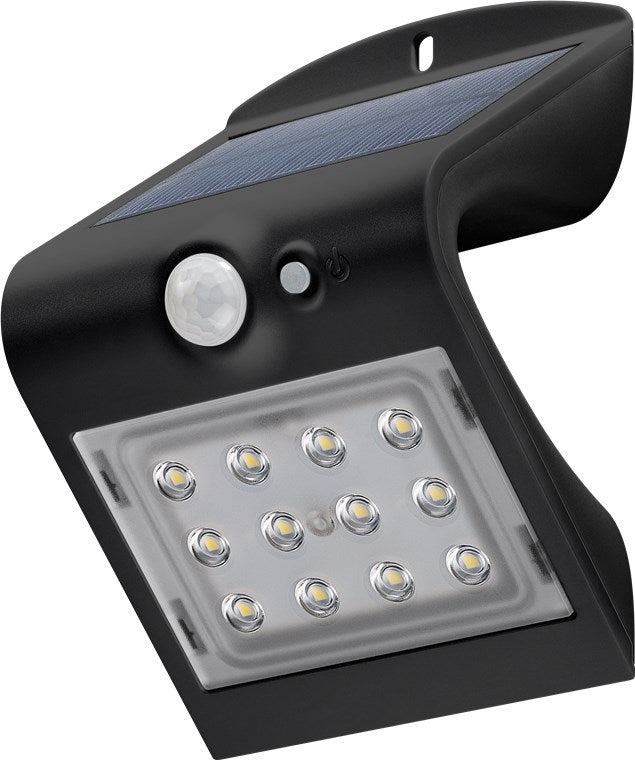 Applique da parete solare a LED con sensore di movimento 15 W nero