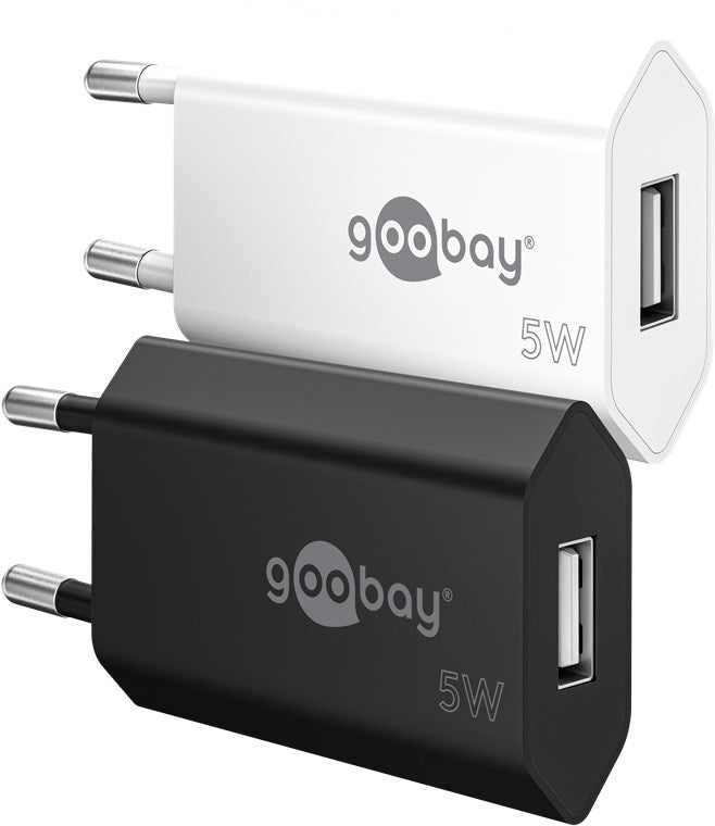 Caricatore USB-A 5 W bianco 1x porta USB-A