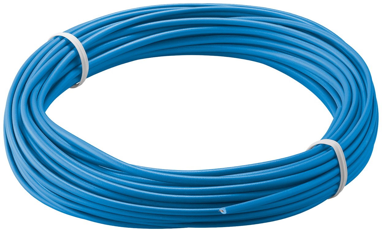 Filo di rame isolato 10 m blu