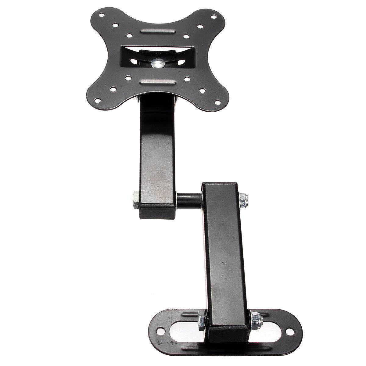 Supporto a muro per TV LED LCD 14-24'' inclinabile 3 snodi nero