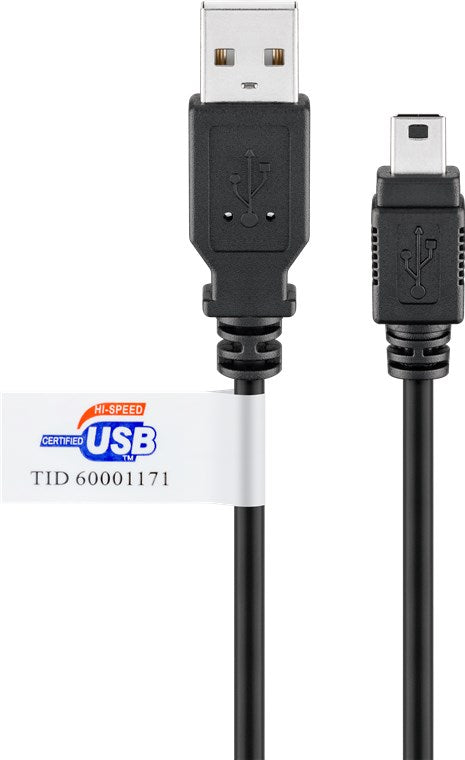 Cavo USB 2.0 ad alta velocità con certificazione USB Nero