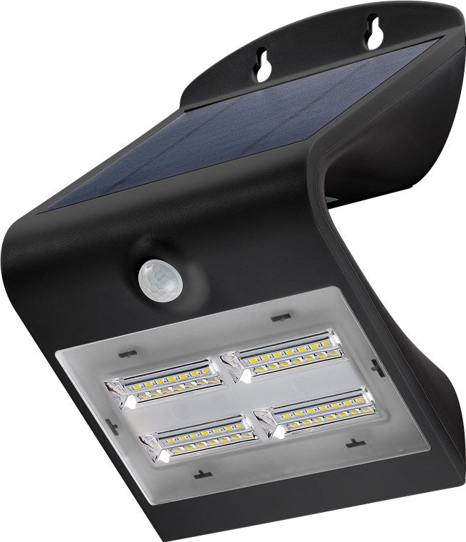 Applique da parete solare a LED con sensore di movimento 32 W nero