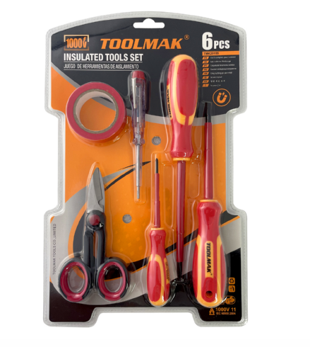 Set Utensili Isolati 6 Pezzi certificazione VDE fino a 1000V 6901080201551 TMK20155 W2025