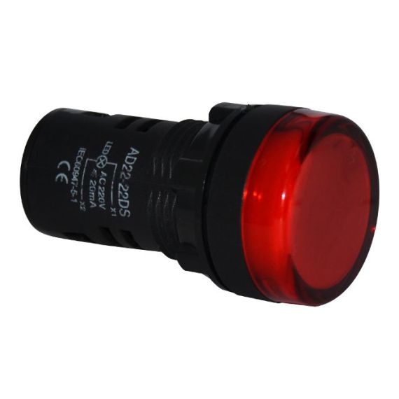 Indicatore luminoso da pannello 220V - rosso