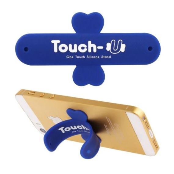 TOUCH-U - Supporto in silicone per smartphone - Blu