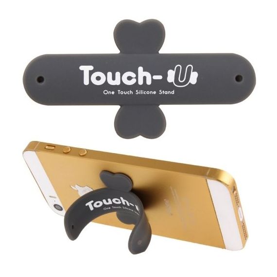 TOUCH-U - Supporto in silicone per smartphone - Grigio