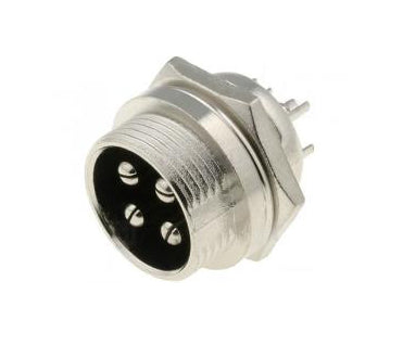 Connettore 4 poli maschio BF da pannello per microfono