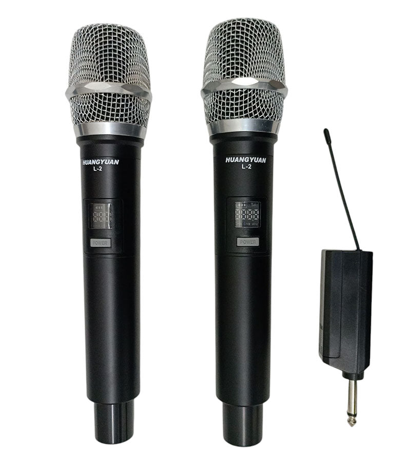 Coppia di microfoni Wireless ricaricabili UHF L-2
