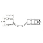 Boccola passacavo/fissacavo 4.7mm - nero
