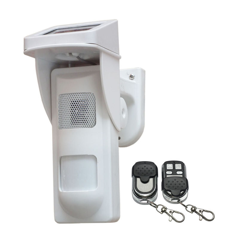 Sensore movimento PIR solare con sistema sonoro e flash LED