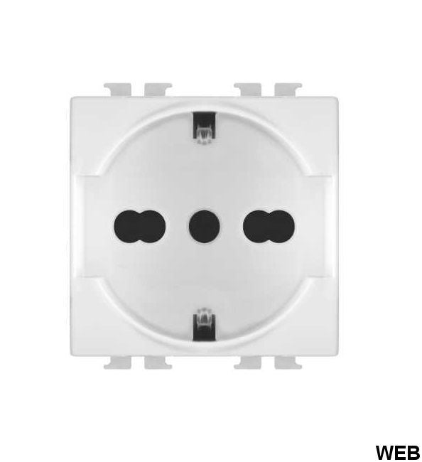 Presa Schuko 16A 250V Bianca Compatibile Matix 6970597462120 514B/Mtx EL2040