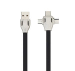 Cavo USB 3in1 retrattile - 1 metro - nero K458