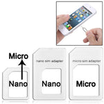 Adattatore Nano SIM/micro-SIM/SIM standard - Bianco