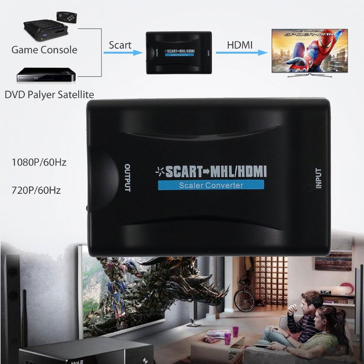 Convertitore VIDEO/AUDIO da SCART a HDMI