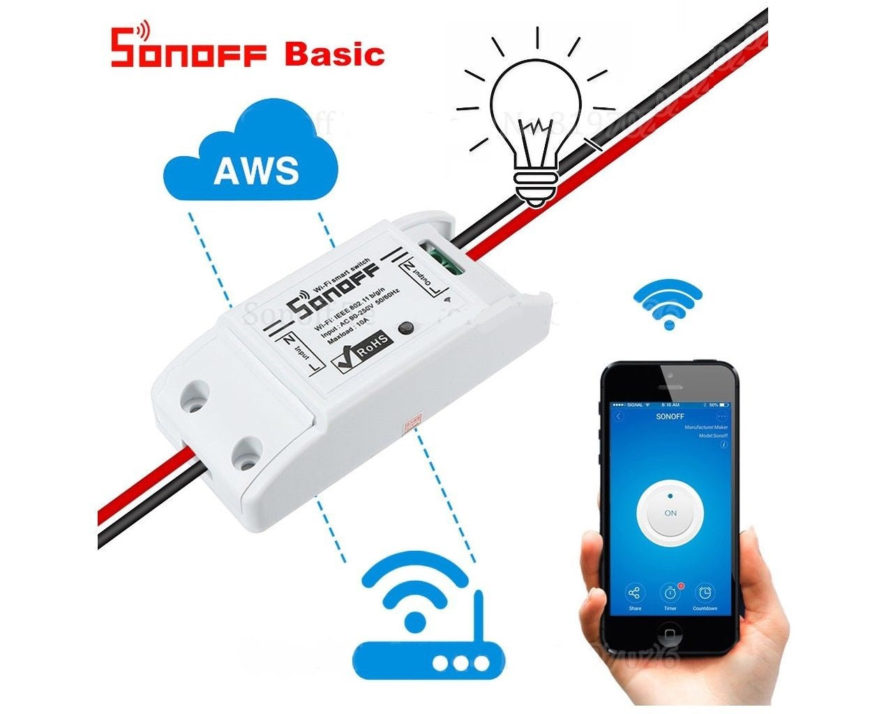 Smart Switch WIFI Sonoff 6920075701333 692007570133  K336