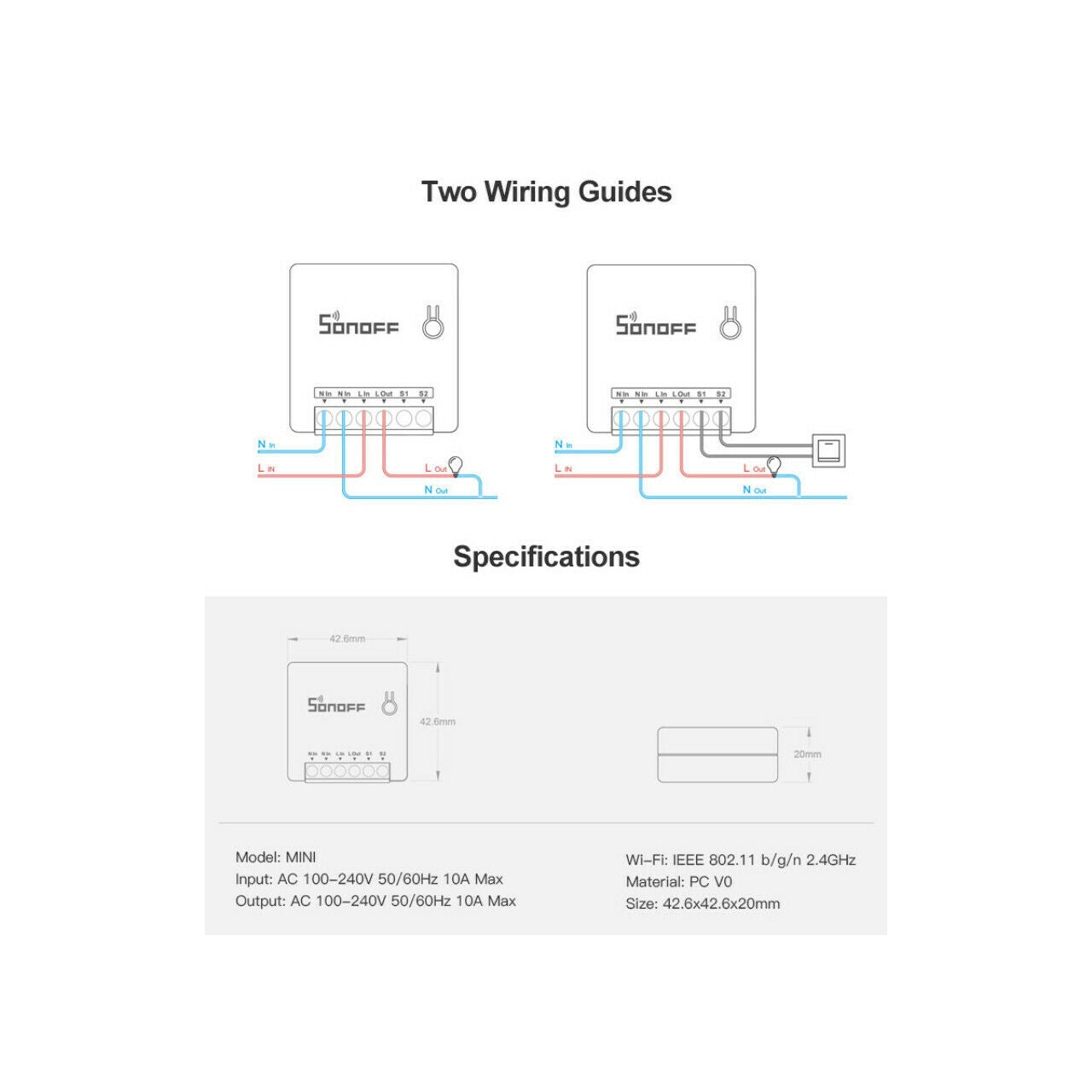 Mini Smart Switch WIFI Sonoff K287