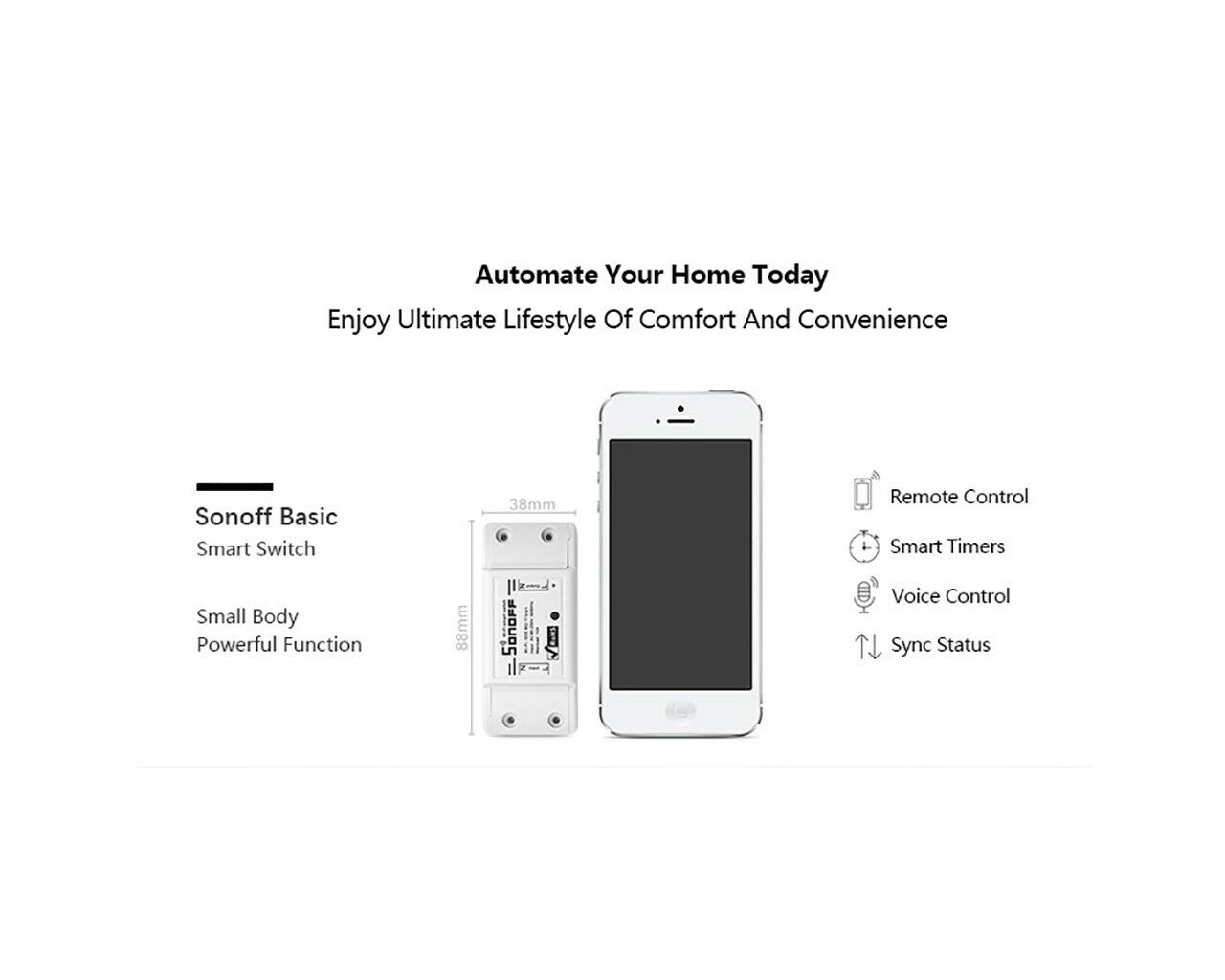 Smart Switch WIFI Sonoff 6920075701333 692007570133  K336
Smart Switch WIFI Sonoff 6920075701333 692007570133  K336