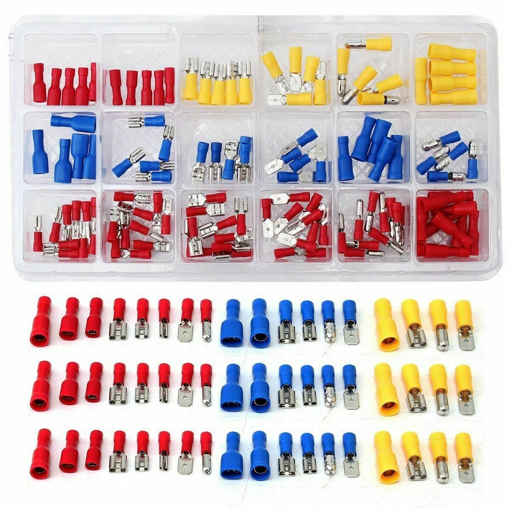 Assortimento di 120 capicorda preisolati in 18 formati differenti