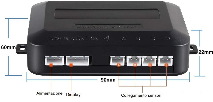 Kit 4 sensori di parcheggio con display 8053323552024 Z374