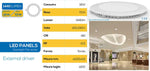 Pannello LED rotondo 18W SMD - Luce calda 5559 EL1977