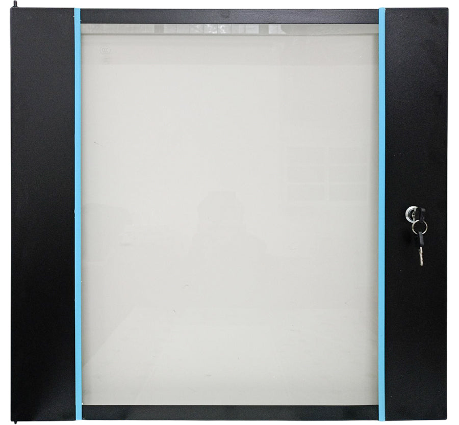 Porta in vetro temperato da 5 mm con serratura per armadio rack da 12U E2098