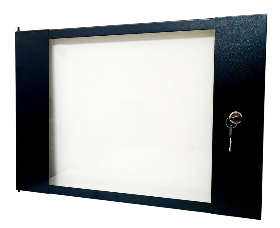 Porta in vetro temperato con serratura per armadio rack da 9U E9010