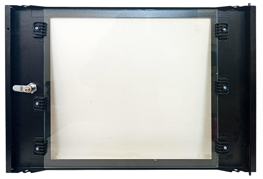 Porta in vetro temperato con serratura per armadio rack da 9U E9010