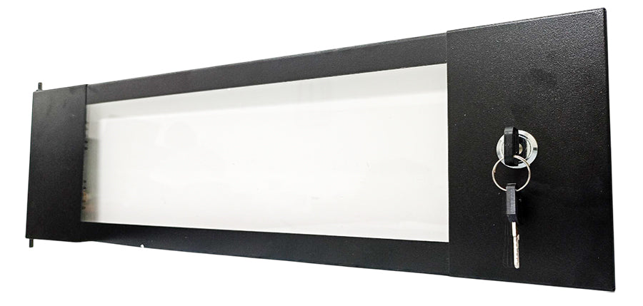 Porta in vetro temperato da 3 mm con serratura per armadio rack da 4U E6050