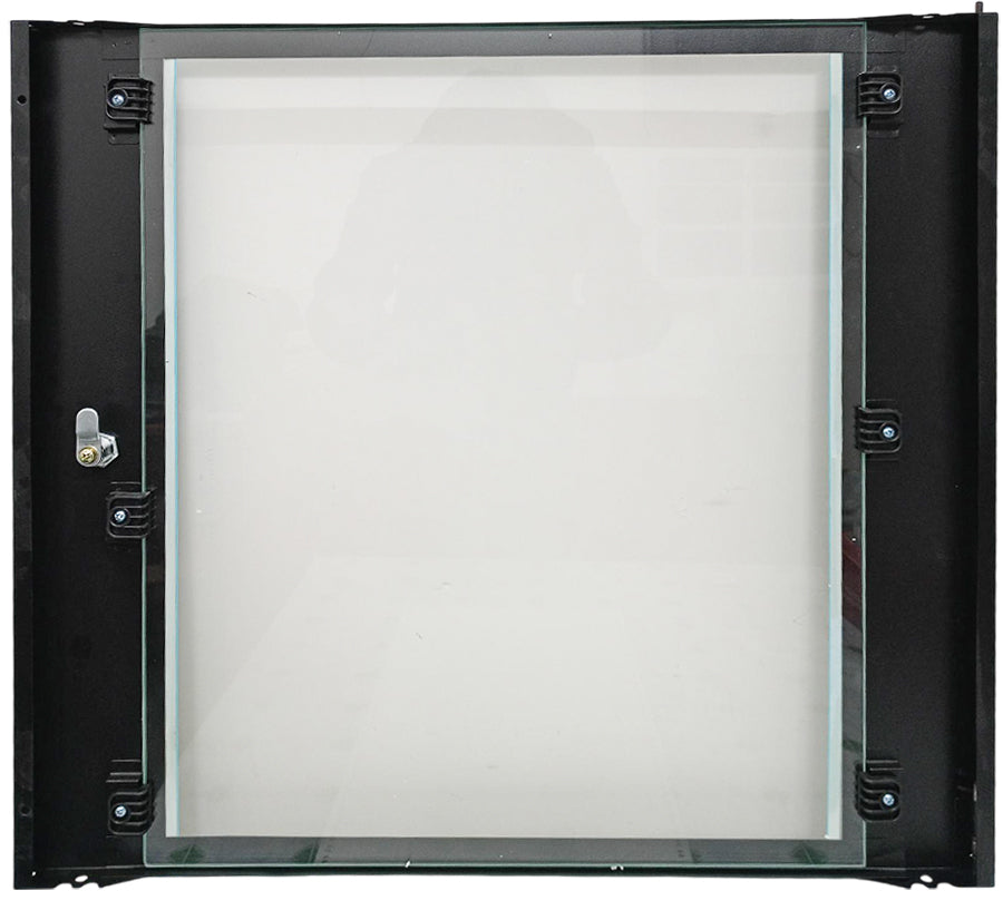 Porta in vetro temperato da 5 mm con serratura per armadio rack da 12U E2098