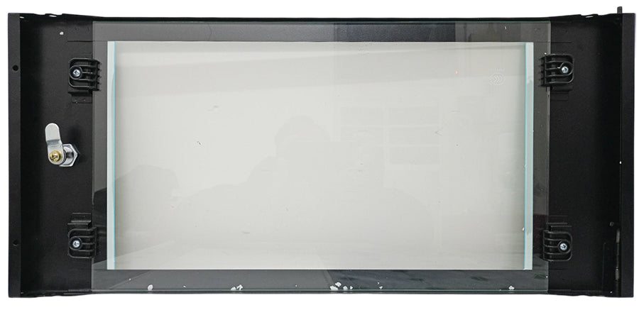 Porta in vetro temperato da 3 mm con serratura per armadio rack da 6U E6040