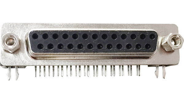 Connettore SUB-D 25 poli femmina da PCB 90 gradi