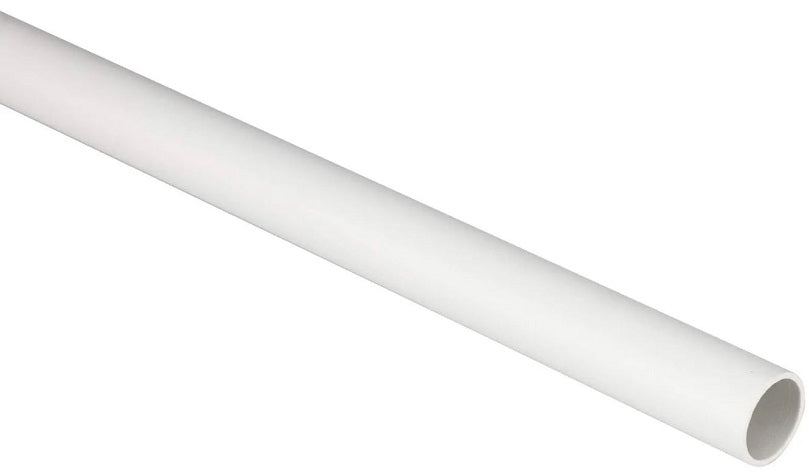 Tubo rigido in PVC bianco 25mm (1.2mm) 2m per impianti elettrici
