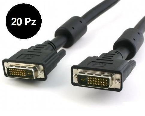 20 Pezzi - Cavo Monitor DVI digitale M/M dual link 10 mt (DVI-D)